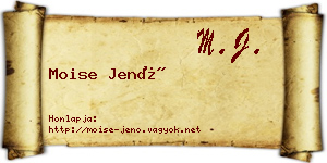 Moise Jenő névjegykártya